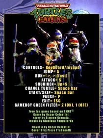 Teenage Mutant Ninja Turtles: Cowabunga - Arcade - Controls Information Image