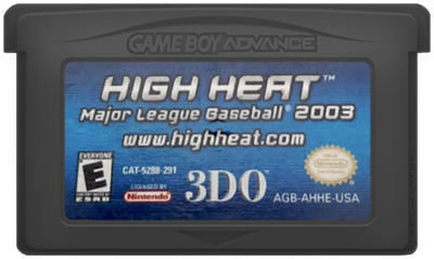High Heat Major League Baseball 2003 - Cart - Front Image