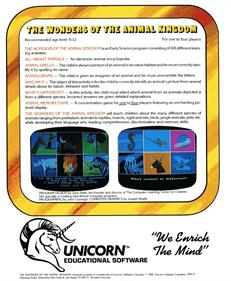 The Wonders of The Animal Kingdom - Box - Back Image
