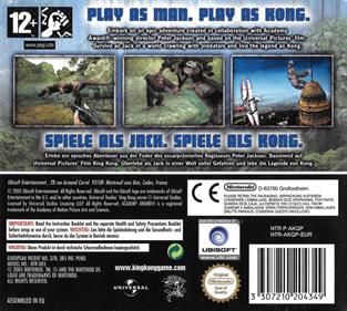 Peter Jackson's King Kong: The Official Game of the Movie - Box - Back Image