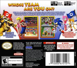 Mario & Sonic at the Olympic Games - Box - Back Image