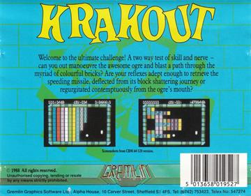 Krakout - Box - Back Image
