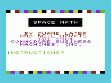 Space Math - Screenshot - Game Title Image
