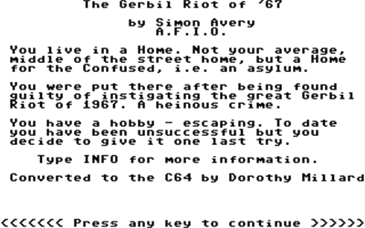 The Gerbil Riot of '67 - Screenshot - Game Title Image