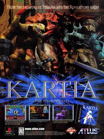 Kartia: The Word of Fate - Advertisement Flyer - Front Image
