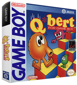 Q*bert for Game Boy - Box - 3D Image