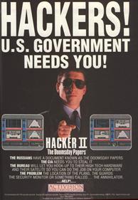 Hacker II: The Doomsday Papers - Advertisement Flyer - Front Image