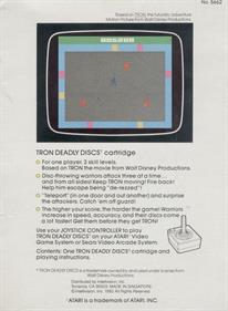 Tron: Deadly Discs - Box - Back Image