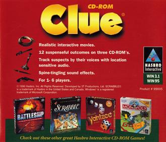Clue - Box - Back Image