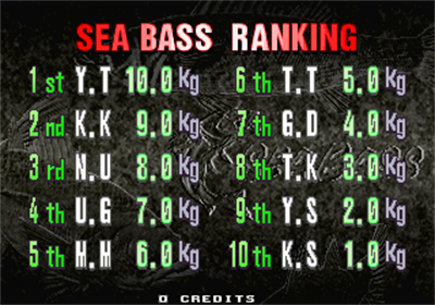 Sea Bass Fishing - Screenshot - High Scores Image