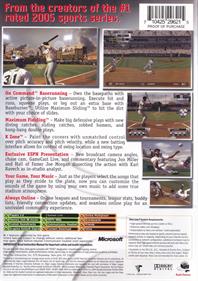 Major League Baseball 2K5 - Box - Back Image