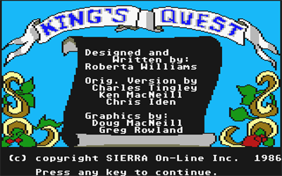 King's Quest - Screenshot - Game Title Image