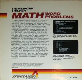 Homework Helper Math - Box - Back Image