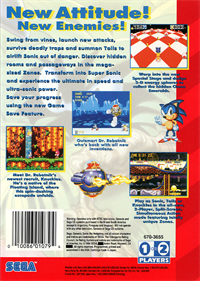 Sonic the Hedgehog 3 - Box - Back Image