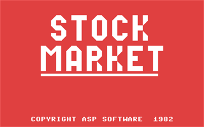 Stockmarket - Screenshot - Game Title Image