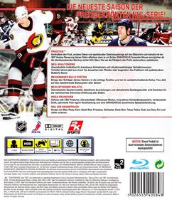 NHL 2K8 - Box - Back Image
