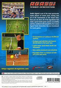 Agassi Tennis Generation - Box - Back Image