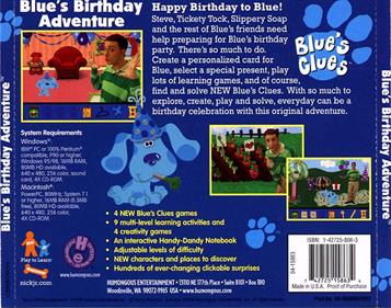 Blue's Birthday Adventure - Box - Back Image