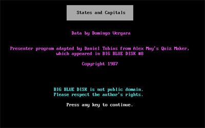 States and Capitals - Screenshot - Game Title Image