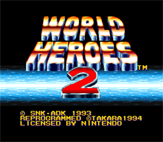 World Heroes 2 - Screenshot - Game Title Image