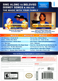 Disney Sing It: Family Hits - Box - Back Image