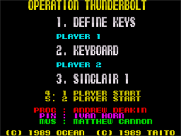 Operation Thunderbolt - Screenshot - Game Select Image