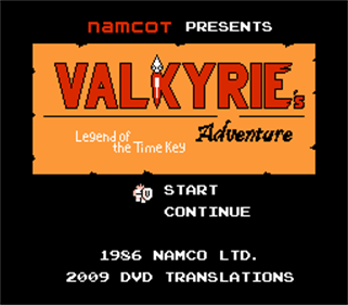 Valkyrie no Bouken: Toki no Kagi Densetsu - Screenshot - Game Title Image