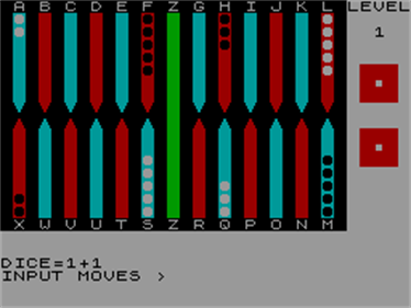 Backgammon (Hewson Consultants) - Screenshot - Gameplay Image