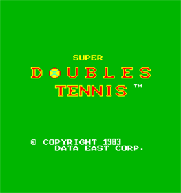 Super Doubles Tennis - Screenshot - Game Title Image