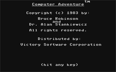 Computer Adventure - Screenshot - Game Title Image
