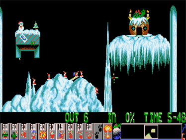 Christmas Lemmings - Screenshot - Gameplay Image