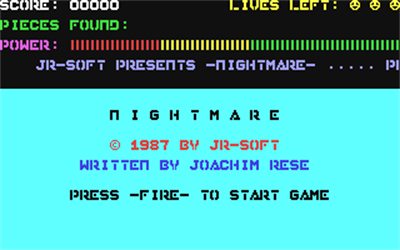 Nightmare (Tronic-Verlag) - Screenshot - Game Title Image