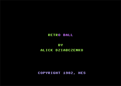 Retro Ball - Screenshot - Game Title Image