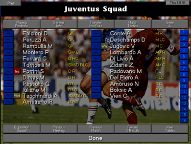 Championship Manager 2: The Italian Leagues Season 96/97 - Screenshot - Gameplay Image
