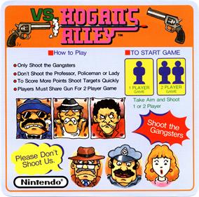 Vs. Hogan's Alley - Arcade - Controls Information Image