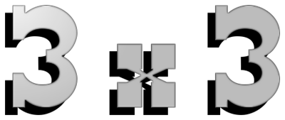 3 x 3 - Clear Logo Image
