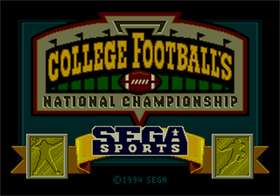 College Football's National Championship - Screenshot - Game Title Image