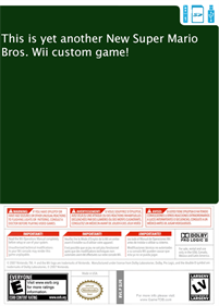 New Super Mario Bros Wii 3: The Final Levels - Box - Back Image