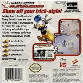 Disney Sports: Skateboarding - Box - Back Image