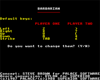 Barbarian: The Ultimate Warrior - Screenshot - Game Select Image