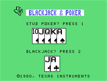 Blackjack & Poker - Screenshot - Game Title Image