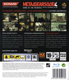Metal Gear Solid 4: Guns of the Patriots - Box - Back Image