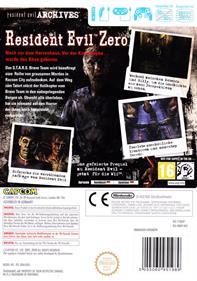 Resident Evil Archives: Resident Evil Zero - Box - Back Image