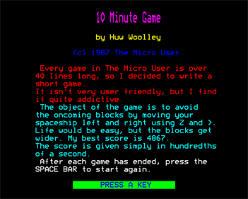 10 Minute Game - Screenshot - Game Title Image
