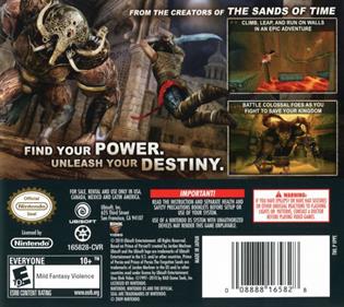 Prince of Persia: The Forgotten Sands - Box - Back Image