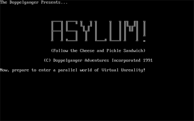 Asylum (Med Systems Software) - Screenshot - Game Title Image