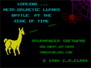 Metagalactic Llamas: Battle at the Edge of Time - Screenshot - Game Title Image