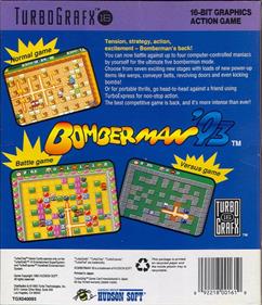 Bomberman '93 - Box - Back Image