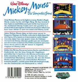Mickey Mouse: The Computer Game - Box - Back Image
