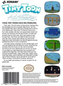 Tiny Toon Adventures - Box - Back Image